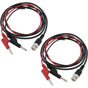 SING F LTD 2PCS BNC Connector Q9 to Dual Banana Plug Coaxial Cable Total Length 131.5cm Cable Length 36cm for Oscilloscopes Signal Generators Oscilloscope Measuring Cable