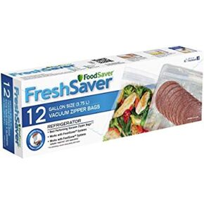 FoodSaver FreshSaver Vacuum Zipper 12 Gallon Bags FSFRBZ0316-33R