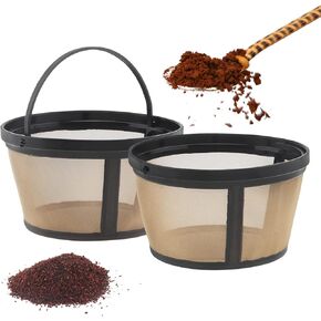 Reusable Coffee Filter Basket, 2 Pack Basket Coffee Filters 8-12 Cup Replacement Coffee Filter for Mr. Coffee and Black & Decker Coffee Makers and Brewers