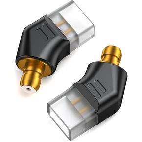 okcsc Ear Male to 0.78 2PIN Female Headphone Adapter for Ear Earbuds to 0.78 2PIN Cable for Pentaconn Ear PE Mini Adapter for Acoustune HS1650CU HS1655CU 1670SS HS1695Ti 1697Ti HS2000MX 1 Pair Black