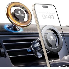 for Magsafe Car Mount, 2 in 1 Vent/Dashboard Magnetic Phone Holder - [44 Strong Magnets] Car Phone Holder Mount Fit iPhone 16 15 14 13 12 Plus Pro Max for Magsafe Case and Other Cellphone