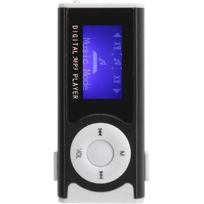 Mp3 Player, Music Player Support 16GB Extension Card LCD Portable Digital Music Player with Earphone USB Cable (Silver)