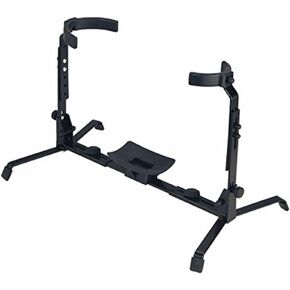 K&M Konig & Meyer 14940.000.55 Tuba Stand | Adjustable Height / Width | Rubber Covered Arms | Stable Sturdy Instrument Support | Bore Hole with Comb | Folds Easily For Travel | German Made | Black