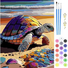 MOGTAA Flowers Dog Paint by Numbers for Adults Kids, Colorful Dog Paint by Numbers for Girls Boys, DIY Paint by Numbers on Canvas Animal Oil Painting Picture for Home Decor 16 x 20 Inch