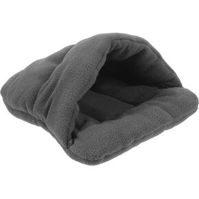 POPETPOP Pet Cave Bed for Small Animals - Cotton Soft Kitten Cave for Winter Warm, Suitable for Rabbit, Kitten, Guinea Pig (XS, 12.2×11.8 Inch)