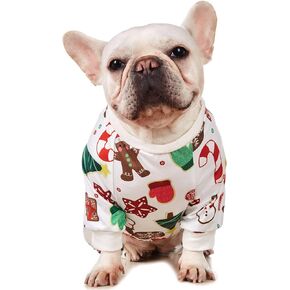 Dog Thankgiving Shirt Pet Turkey Pajama Sotf Puppy Candy Clothes Cat Thankgiving Clothing (S)