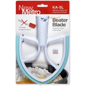 NEW METRO 5L Original Beater Blade, works w/most KitchenAid 5 Qt Bowl-Lift Mixers, Aqua