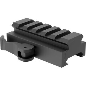 QT05-5 0.5" 5-Slot Low Profile Picatinny Riser Mount with Quick Release for Red Dots, Scopes, Optics, Flashlight