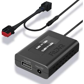 Dash Camera Power Adapter (8-Pin) for Land Rover, Jaguar, Connects to Rearview Mirror, LED Display USB Power Source, Easy to Install, 5V 12V Output, for Dash Cam, Radar, D3-020