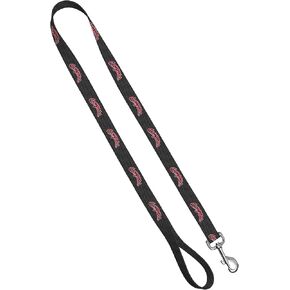 Dog Leash – Washington State University Cougars Pet Leash, Made in the USA – 1 Inch Wide x 4 Feet Long, Cougar on Carbon Fiber