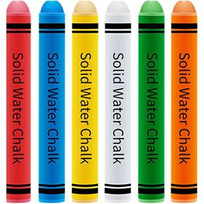 LiXiongBao Sidewalk Chalk, Solid Water-Soluble Art Painting Colorful Crayons (12 Pcs)