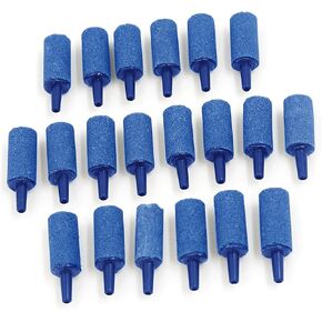 Air Stone, Mini Bubble Air Stone, Air Stone for Aquarium and Fish Tanks, 0.98x0.47 Inch (Blue 20pcs)