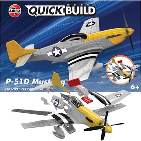 ايرفيكس مجموعة نموذج موستانج P-51D من كويك بيلد J6016، متعددة الالوان