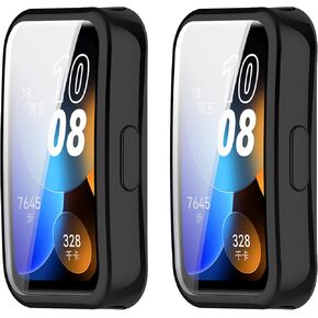 Chofit Screen Protector Intended for Huawei Band 9 Case,TPU Plated Bumper All-Around Slim Protective Cover Smartwatch Accessories for Huawei Band 9 (Black&Rosegold&Silver&Clear)