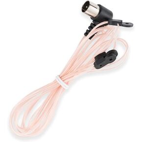 FM Radio Antenna Dipole Antenna 75 Ohm Pink T Type Indoor Antenna Push on TV/PAL Female Socket Connector Compatible with Stereo Receiver Home Amplifier Car Radio
