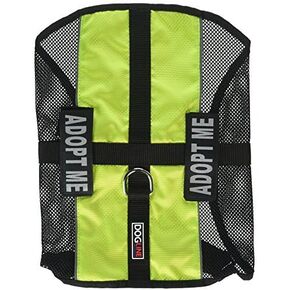 Dogline N0252-4-0231 MaxAire Mesh Vest for Dogs & 2 Removable Adopt Me Patches, 22 to 29"/Large, Orange