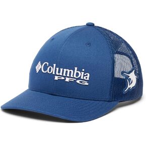 Columbia Unisex PFG Logo Mesh Snap Back, Carbon, One Size