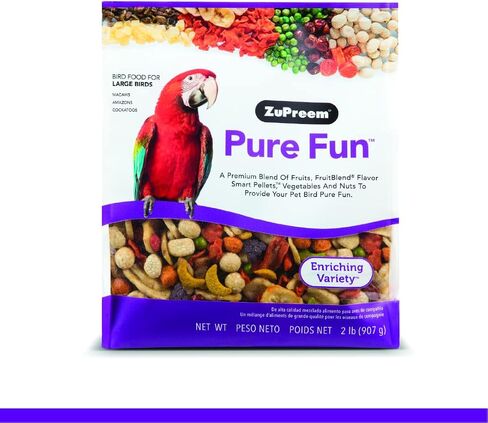 ZuPreem FruitBlend Macaw & Cockatoo Food, Uniform Bird Food, L, 3.5 lb in Saudi Arabia