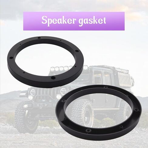 AnRui 6 Inch Universal Fit Car Speaker Spacer Adaptor Ring Mounting Bracket Plastic Black Car Stereo Speakers Spacer, 4Pcs in Kuwait
