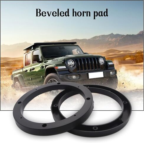 AnRui 6 Inch Universal Fit Car Speaker Spacer Adaptor Ring Mounting Bracket Plastic Black Car Stereo Speakers Spacer, 4Pcs in Kuwait