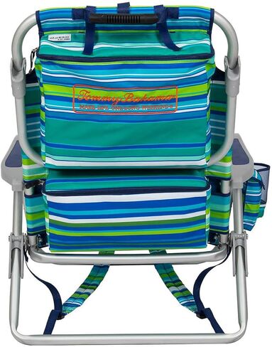 Tommy Bahama Beach Backpack Chair - Insulated Cooler Pouch - 5 Positions - 2024 Green Edition - New with Storage Pouch and Towel Bar - Enjoy Life in Paradise with The Best Chair in Saudi Arabia