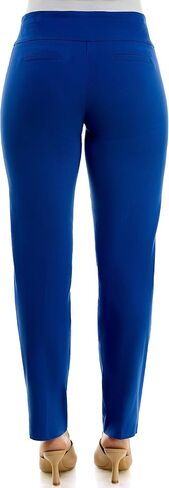 Zac & Rachel Women's Petite Millennium Fabric Pull-On Slim Leg Pant, Chino, 10P in Saudi Arabia