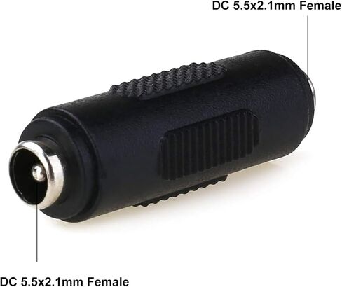 DC 5.5x2.1mm الطاقة 12V موصل المقرنة، 12/24V DC 5.5x2.1mm أنثى إلى DC 5.5x2.1mm أنثى مقبس الطاقة لشريط LED CCTV كاميرا الأمن كابل سلك ينتهي التوصيل برميل in Kuwait