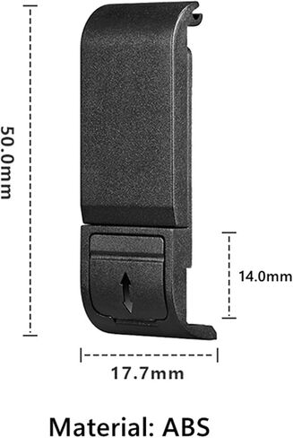 Replacement Side Door Battery Cover for Gopro, Dustproof Pass Through Battery Cover Lid with Type-C Charging Port Repair Part Camera Accessories for Gopro Hero 9/10/11/12/13 Black in Saudi Arabia