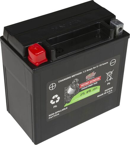 Interstate Batteries YTX12 12V 10Ah Powersports Battery 180CCA Factory Activated SLA AGM Rechargeable Replacement for Honda, Kawasaki, Motorcycles, Scooters, Bikes, ATVs, UTVs (FAITX12, FAYTX12) in Saudi Arabia