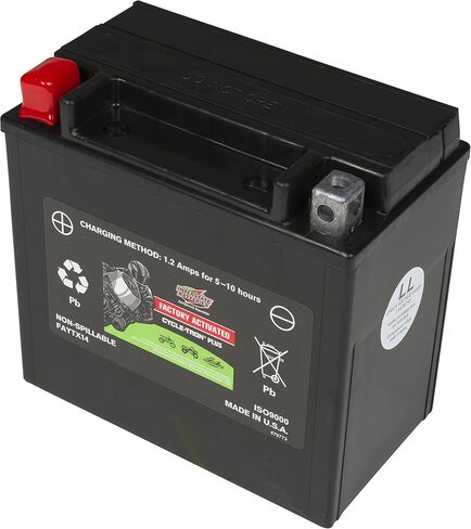 Interstate Batteries YTX12 12V 10Ah Powersports Battery 180CCA Factory Activated SLA AGM Rechargeable Replacement for Honda, Kawasaki, Motorcycles, Scooters, Bikes, ATVs, UTVs (FAITX12, FAYTX12) in Saudi Arabia