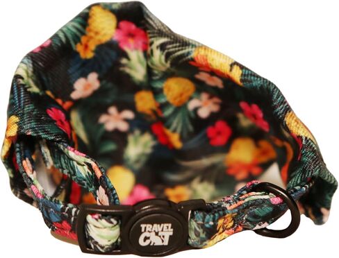 Travel Cat Bandana Collar- Adjustable Cat Collar with Buckle for Cat, Kitten, Puppy, Small Dog Outdoor Walking - Cute Cat Clothes Accessories and Supplies for Indoor Cats (Groovy) in Saudi Arabia