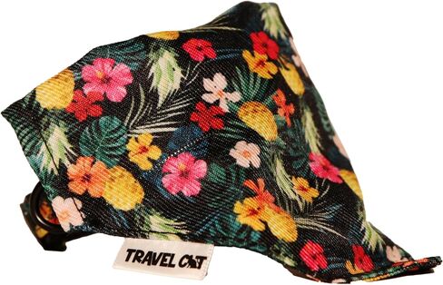 Travel Cat Bandana Collar- Adjustable Cat Collar with Buckle for Cat, Kitten, Puppy, Small Dog Outdoor Walking - Cute Cat Clothes Accessories and Supplies for Indoor Cats (Groovy) in Saudi Arabia