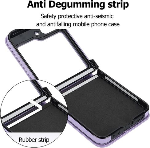حافظة هاتف LBYZCASE لهاتف Z Flip 6 2024، حافظة محفظة لهاتف Samsung Galaxy Z Flip 6 مع جلد مدمج، حزام معصم، حقيبة يد لحمل الهاتف للنساء (بني) in Saudi Arabia