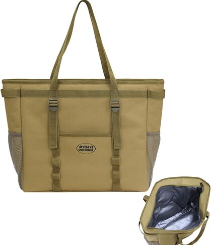 حقيبة تبريد تكتيكية احترافية قابلة للطي - طبقة مزدوجة مقاومة للتسرب معزولة مقاس 15.7 بوصة × 6 بوصة × 13.8 بوصة (الطول * العرض * الارتفاع) - مثالية للنزهة in Kuwait