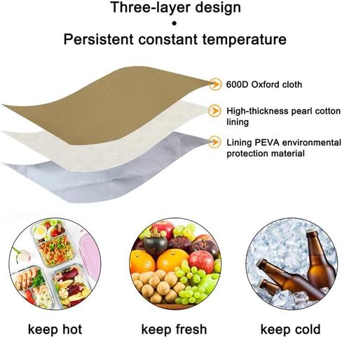 حقيبة تبريد تكتيكية احترافية قابلة للطي - طبقة مزدوجة مقاومة للتسرب معزولة مقاس 15.7 بوصة × 6 بوصة × 13.8 بوصة (الطول * العرض * الارتفاع) - مثالية للنزهة in Kuwait