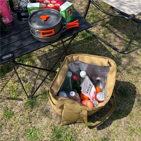 حقيبة تبريد تكتيكية احترافية قابلة للطي - طبقة مزدوجة مقاومة للتسرب معزولة مقاس 15.7 بوصة × 6 بوصة × 13.8 بوصة (الطول * العرض * الارتفاع) - مثالية للنزهة in Kuwait