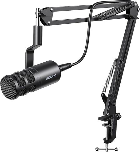 MAONO USB Dynamic Microphone, Podcast Recording Microphone with Gain Knob, Plug & Play, Metal Structure, Voice-Isolating Technology, Cardioid Studio PC Mic for Streaming, Vocal, Home Studio-PD100U in Kuwait