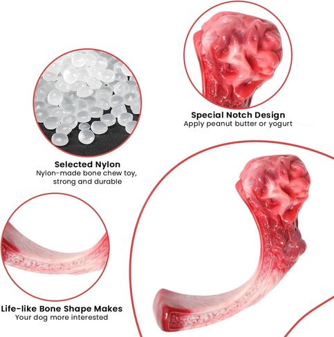 Dog Chew Toys for Aggressive Chewers, Indestructible Dog Toy for Large Breed,Dog Nylon Toys for Medium Sized Dogs to Keep Their Teeth Shiny in Saudi Arabia