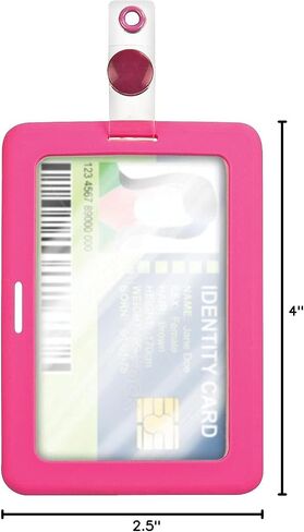 حامل شارة Cosco MyID لبطاقات المفاتيح وبطاقات الهوية، أسود مطاطي، 4 × 2.75 بوصة (075015) in Kuwait