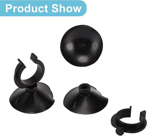 Aquarium Suction Cup, Aquarium Sucker Clip, Suction Cups Airline Tubing Holder, Fish Tank Accessories for Aquarium Fish Tank, Black, 0.9" in Saudi Arabia
