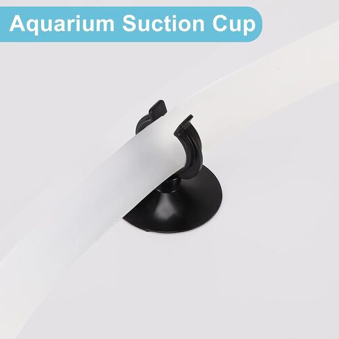 Aquarium Suction Cup, Aquarium Sucker Clip, Suction Cups Airline Tubing Holder, Fish Tank Accessories for Aquarium Fish Tank, Black, 0.9" in Saudi Arabia