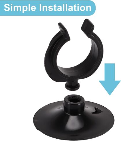 Aquarium Suction Cup, Aquarium Sucker Clip, Suction Cups Airline Tubing Holder, Fish Tank Accessories for Aquarium Fish Tank, Black, 0.9" in Saudi Arabia