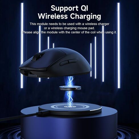 عملة شحن لاسلكية Qi لجهاز Logitech G502، G Pro X GPW، G903، G703، عملة شحن أصلية لماوس الألعاب البديلة، ملحقات شحن الماوس، مع شاحن in Saudi Arabia