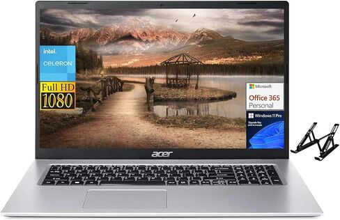 acer 2024 Newest Aspire 1 Slim Laptop for Business & Students, 15.6" FHD Display, Intel Celeron N4500, 12GB RAM, 128GB eMMC + 256GB SSD, ‎Intel UHD Graphics, Wi-Fi, Windows 11 Pro, with Laptop Stand in Saudi Arabia
