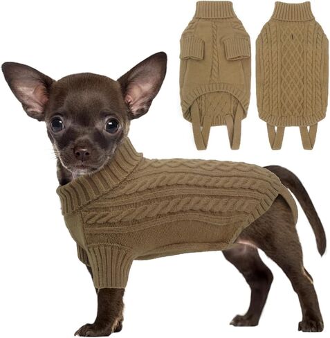 Dog Sweaters for Large Dogs, Dog Winter Sweater, Warm Cozy Sweater for Dog, Turtleneck Knitted Sweaters for Dogs, XXL Dog Sweater with Harness Hole and Legs (Grey 2XL) in Saudi Arabia