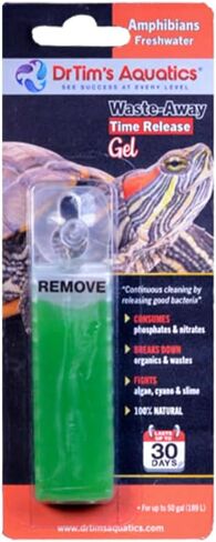 DrTim's Aquatics Freshwater Waste-Away Time Release Leave-in Gel–Natural Cleaner for Turtle Aquariums - Solution Dissolving & Cleaning Organic Sludge Waste Medium Single Pack Treats 50 gal in Kuwait
