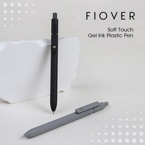 أقلام FIOVER - 6 قطع من أقلام الجل، قلم كتابة سلس بنقطة دقيقة 0.5 مم، أقلام حبر هلامية سوداء لتدوين الملاحظات اليومية، أقلام جمالية لطيفة للوازم المدرسية المكتبية للنساء in Kuwait