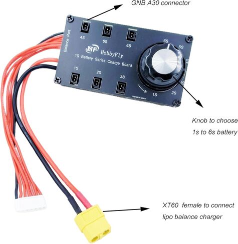 HOBBYFLY 1S Lipo LiHv لوحة شحن سلسلة البطاريات، شحن التخزين والتفريغ 1S LiPo لشاحن توازن Lipo القياسي، موصل PH2.0 وBT2.0 متوافق (PH2.0 وBT2.0) in Kuwait