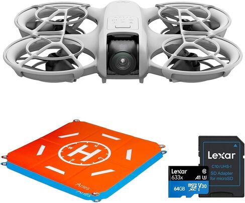 دي جي آي نيو، طائرة بدون طيار صغيرة مع كاميرا 4K UHD للبالغين، طائرة بدون طيار ذاتية الطيران بوزن 135 جرام تتبعك، إقلاع راحة اليد، فيديو ثابت، واقي المروحة (خالية من وحدة التحكم) مع وسادة هبوط وبطاقة SD in Kuwait