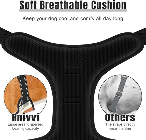 Rnivvi No Pull Dog Harness, Cute Reflective Small Sized Puppy Kitten Harness, Adjustable Soft Padded Vest for Small Dogs, Cats, Heavy Duty Pet Vest with Easy Control Handle for Walking, Pink Hearts in Kuwait